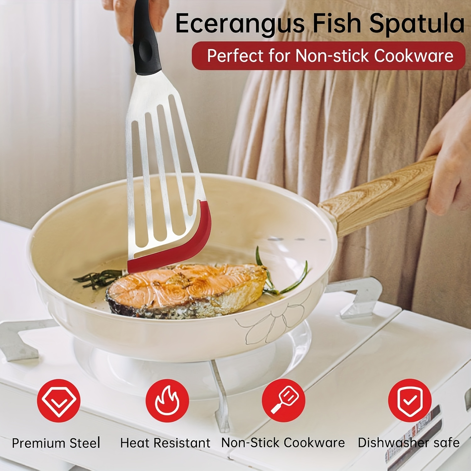 Stainless steel silicone spatu - Okonomiyaki Spatula recension och pris